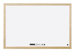 TABLICA SUCHOŚCIERALNA MAGNETYCZNA 40X60CM BI-OFFICE BIAŁA RAMA DREWNIANA