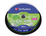 PŁYTA CD-RW 700MB 12X VERBATIM DATALIFE PLUS 43480 CAKE 10 SZT.