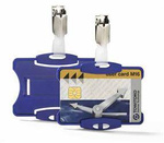 ETUI DO KART IDENTYFIKACYJNYCH Z KLIPEM 54X85MM DURABLE 811806 NIEBIESKIE 1 SZT.