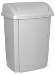 KOSZ NA ŚMIECI 25L Z POKRYWĄ OFFICE PRODUCTS SZARY PLASTIK