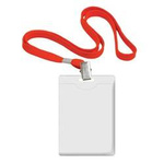IDENTYFIKATOR 90X58MM FOROFIS 91638 CZERWONA SMYCZ PLASTIKOWY