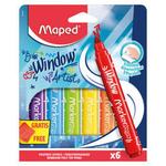 FLAMASTRY MAPED DO SZYB WINDOW MARKERPEPS 6 SZT