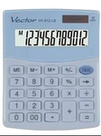 KALKULATOR BIUROWY 124X101X33MM VECTOR KAV VC-812 LB NIEBIESKI PASTELOWY SOLARNE+BATERIA