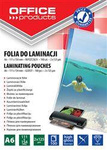 FOLIA DO LAMINOWANIA BŁYSZCZĄCA A6 OFFICE PRODUCTS 125MIC 100 SZT