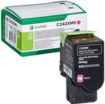 TONER ORYGINALNY LEXMARK C242XM0 MAGENTA 3500 STRON