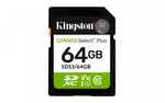 Kingston Karta pamięci SD 64GB Canvas Select Plus Gen3 100MB/s