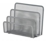 SORTER DO KORESPONDENCJI 3 PRZEGRODY Q-CONNECT OFFICE SET SREBRNY METALOWA SIATKA