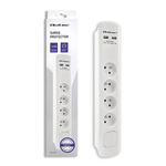 QOLTEC LISTWA ANTYPRZEPIĘCIOWA | 4 GNIAZDA | 2XUSB | 1.8M | BIAŁA