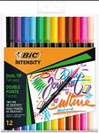 PISAKI DWUSTRONNE BIC INTENSITY DUAL TIP PASTEL 989695 MIX*12