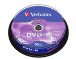 PŁYTA DVD+R 4,7GB 16X VERBATIM DATALIFE PLUS 43498 CAKE 10 SZT.