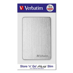 VERBATIM ZEWNĘTRZNY DYSK TWARDY, STORE,N,GO ALU SLIM, 2.5", USB 3.0, 1TB, 53663, SREBRNY