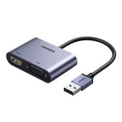 ADAPTER USB-A 3.0 DO HDMI/VGA UGREEN CM449 (SZARY)