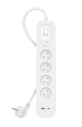 BELKIN LISTWA PRZECIWPRZEPIĘCIOWA SURGEPLUS 4XFR 1XUSB-A 1XUSB-C 525J 2M