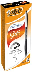 DŁUGOPIS AUTOMATYCZNY Z METALOWYM KLIPEM Z GUMOWYM UCHWYTEM BIC ATLANTIS SOFT 9021332 CZARNY 1.0MM CZARNA OBUDOWA