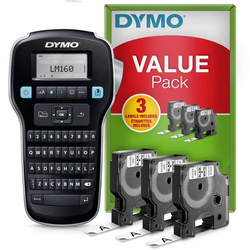 DRUKARKA ETYKIET DYMO, LABELMANAGER 160, PROMO 3X TAŚMA D1 12MM X 7M