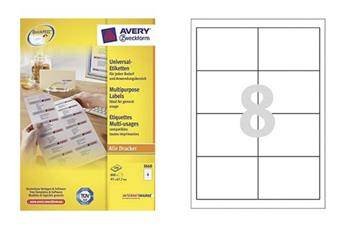 ETYKIETY SAMOPRZYLEPNE 97X67.7MM UNIWERSALNE TRWAŁE 3660 BIAŁE 100ARK*8SZT