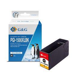 G&G KOMPATYBILNY INK / TUSZ Z PGI 1500XL, BLACK, NP-C-1500XLBK/C, DLA CANON MAXIFY MB2050, MB2350