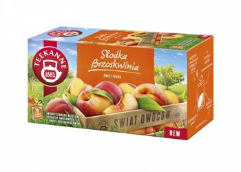 HERBATA SŁODKA BRZOSKWINIA TEEKANNE WORLD OF FRUITS 20 TOREBEK