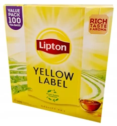 Herbata yellow label LIPTON 100 torebek