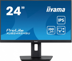 IIYAMA MONITOR 23.8 CALA XUB2492HSU-B6 IPS,HDMI,DP,VGA,100HZ,PIVOT,USB,HAS/150MM