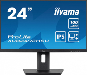 IIYAMA MONITOR 23.8 CALA XUB2493HSU-B6 IPS.HDMI.DP.2X2W.USBX2.SLIM.HAS(150MM)