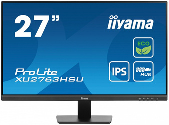 IIYAMA MONITOR 27 CALI PROLITE XU2763HSU-B1 IPS,100HZ,ECO,3MS,SLIM,HDMI,DP,2X USB3.2 TCO,EPEAT