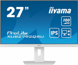 IIYAMA MONITOR 27 CALI PROLITE XUB2792QSU-W6 IPS,QHD,HAS(150MM),100HZ,4XUSB3.2,SLIM