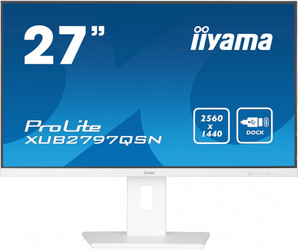 IIYAMA MONITOR 27 CALI XUB2797QSN-W1 IPS,QHD,USB-C DOCK 65W,HDMI, WHITE