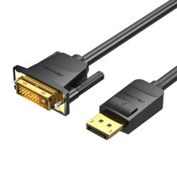 KABEL DISPLAYPORT DO DVI (24+1) VENTION HAFBG 1,5M 1080P 60HZ  (CZARNY)