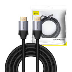 KABEL HDMI 2.0 BASEUS ENJOYMENT SERIES, 4K, 3D, 3M (CZARNO-SZARY)