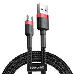 KABEL USB DO MICRO USB BASEUS CAFULE 2A 3M (CZARNO-CZERWONY)