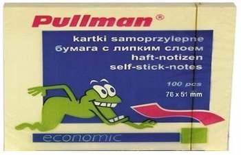 KARTECZKI SAMOPRZYLEPNE 50X75 PULLMAN P0024 ŻÓŁTY 100 KART