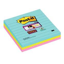 KARTECZKI SAMOPRZYLEPNE  (675-SS3-MIA), 101X101MM 3M POST-IT® SUPER STICKY 675-SS3-MIA PALETA MIAMI W LINIE 3X70 KART