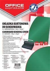 KARTON DO BINDOWANIA BŁYSZCZĄCY A4 OFFICE PRODUCTS CHROMOLUX ZIELONY 100 SZT