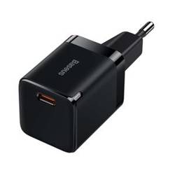 ŁADOWARKA SIECIOWA BASEUS GAN3 USB-C 30W (CZARNA)