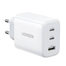 ŁADOWARKA SIECIOWA UGREEN CD275, 2X USB-C, 1X USB, 65W (BIAŁY)