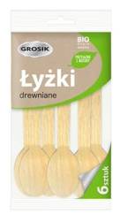 ŁYŻKI GROSIK EKO 8571043122 DREWNIANE 6 SZT