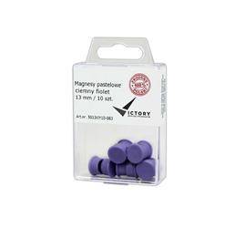 MAGNESY 13MM VICTORY OFFICE PRODUCTS 5013KM10-083 PASTELOWE CIEMNOFIOLETOWE 10SZT