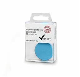 MAGNESY 38MM VICTORY OFFICE PRODUCTS 5038KM2-071 PASTELOWE JASNONIEBIESKIE 2SZT