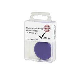 MAGNESY 38MM VICTORY OFFICE PRODUCTS 5038KM2-083 PASTELOWE CIEMNOFIOLETOWE 2SZT