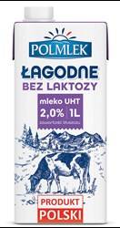 MLEKO UHT 2% POLMLEK 1L,  BEZ LAKTOZY