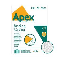Okładki do bindowania skóropodobne A4 Fellowes APEX Medium 6500901 białe 100 szt
