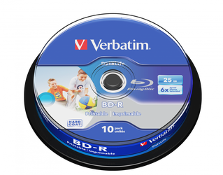 PŁYTA BD-R 25GB 6X VERBATIM DATALIFE 43804 CAKE 10 SZT.