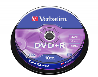 PŁYTA DVD+R 4,7GB 16X VERBATIM DATALIFE PLUS 43498 CAKE 10 SZT.