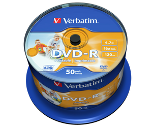 PŁYTA DVD-R 4,7GB 16X VERBATIM DATALIFE PLUS 43533 CAKE 50 SZT.