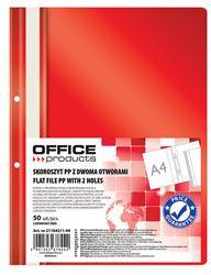 SKOROSZYT WPINANY A4 OFFICE PRODUCTS 2 OTWORY CZERWONY PP 100/170MIKR