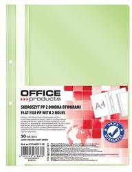 SKOROSZYT WPINANY A4 OFFICE PRODUCTS 2 OTWORY JASNOZIELONY PP 100/170MIKR