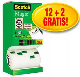 TAŚMA BIUROWA 19MMX33M 3M SCOTCH® MAGIC™  8-1933R14 TPR MATOWA 12+2SZT