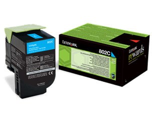 TONER ORYGINALNY LEXMARK 80C20C0 CYAN 1000 STRON