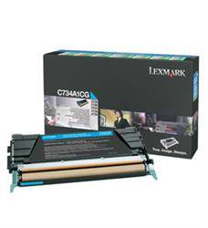 TONER ORYGINALNY LEXMARK C734A1CG CYAN 6000 STRON